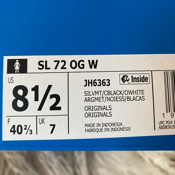 ✨NWT✨ Adidas SL 72 OG Women’s, Silver Metallic/Black, Size 8.5 - Picture 14 of 14